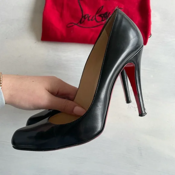 Christian Louboutin Patent Leather Fifille Black Pumps Heels